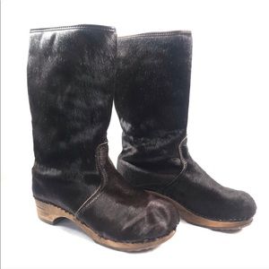 Sanita Calf Hair Clog Boots